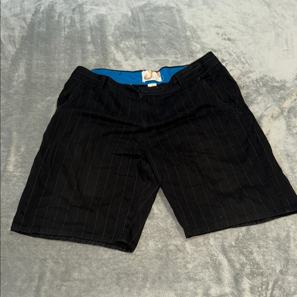 OP Black Pinstripe Men's Flat Front Shorts